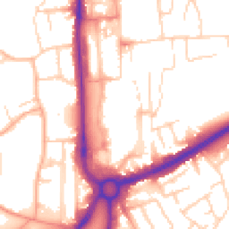 Daytime road noise heatmap for HP1 1DA