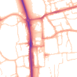 Daytime road noise heatmap for HP1 1DP