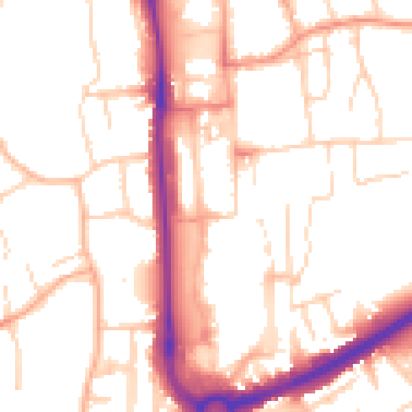 Daytime road noise heatmap for HP1 1EA