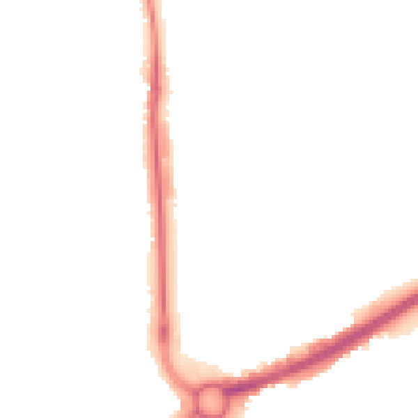 Night-time road noise heatmap for HP1 1EG
