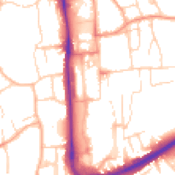 Daytime road noise heatmap for HP1 1ES