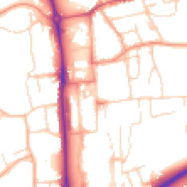 Daytime road noise heatmap for HP1 1EZ