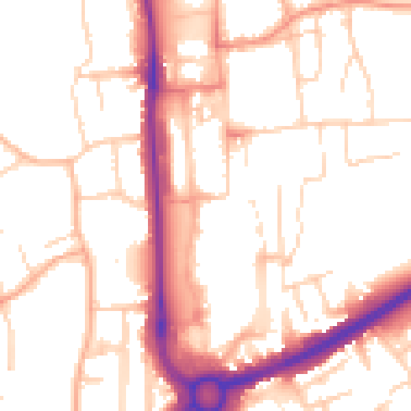 Daytime road noise heatmap for HP1 1FU