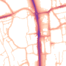 Daytime road noise heatmap for HP1 1HU