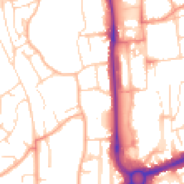 Daytime road noise heatmap for HP1 1JF