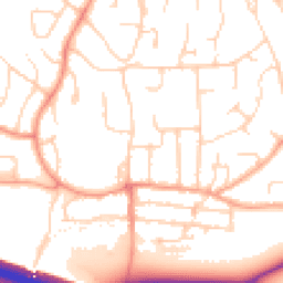 Daytime road noise heatmap for HP1 1QT