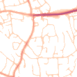 Daytime road noise heatmap for HP1 1SD