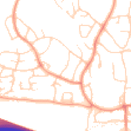 Daytime road noise heatmap for HP1 2AP