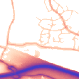 Daytime road noise heatmap for HP1 2DN