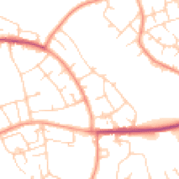 Daytime road noise heatmap for HP1 2QG