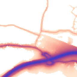 Daytime road noise heatmap for HP1 2RZ