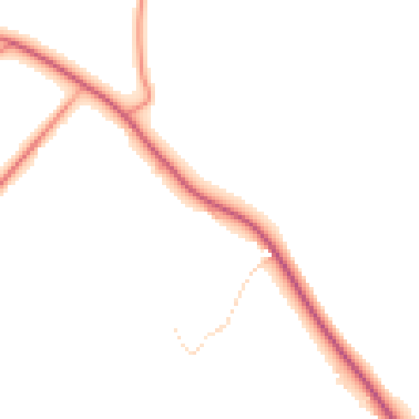 Daytime road noise heatmap for HP1 3BD