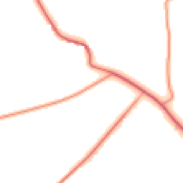 Daytime road noise heatmap for HP1 3DF