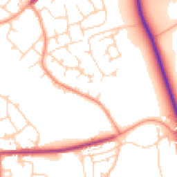 Daytime road noise heatmap for HP1 3EB