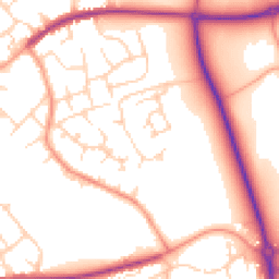 Daytime road noise heatmap for HP1 3HH