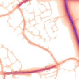 Daytime road noise heatmap for HP1 3RR