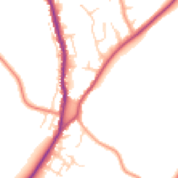 Daytime road noise heatmap for HP10 0AA