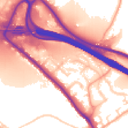 Daytime road noise heatmap for HP10 0AN