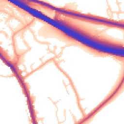 Daytime road noise heatmap for HP10 0BL