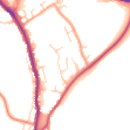 Daytime road noise heatmap for HP10 0BT