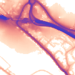 Daytime road noise heatmap for HP10 0DA