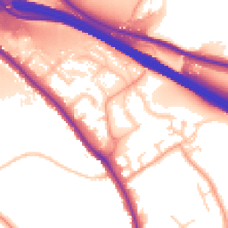 Daytime road noise heatmap for HP10 0DG