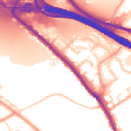 Daytime road noise heatmap for HP10 0DJ