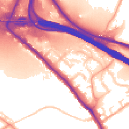 Daytime road noise heatmap for HP10 0DP