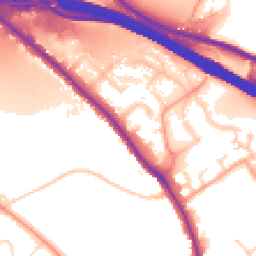 Daytime road noise heatmap for HP10 0DT