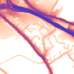 Daytime road noise heatmap for HP10 0DU
