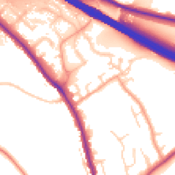 Daytime road noise heatmap for HP10 0FF