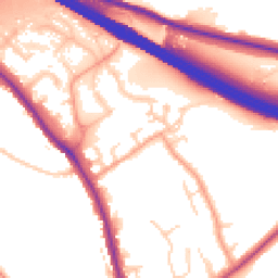 Daytime road noise heatmap for HP10 0FG