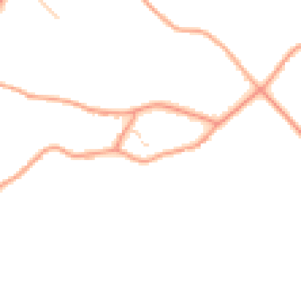 Daytime road noise heatmap for HP10 0JJ