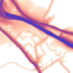 Daytime road noise heatmap for HP10 0NG