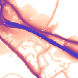Daytime road noise heatmap for HP10 0NW