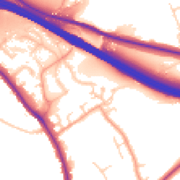 Daytime road noise heatmap for HP10 0SY