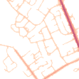 Daytime road noise heatmap for HP10 8BJ