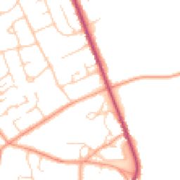 Daytime road noise heatmap for HP10 8DJ