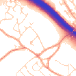 Daytime road noise heatmap for HP10 9BP