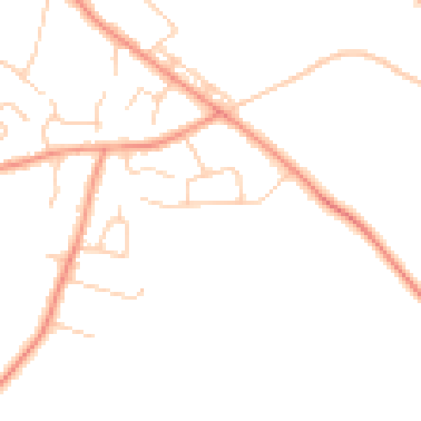 Daytime road noise heatmap for HP10 9JD
