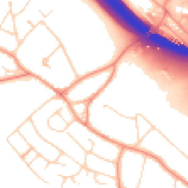 Daytime road noise heatmap for HP10 9NX