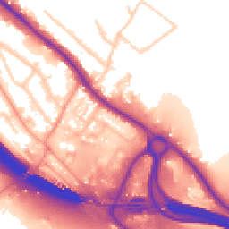 Daytime road noise heatmap for HP10 9RA
