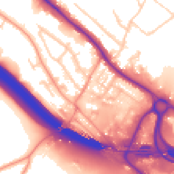 Daytime road noise heatmap for HP10 9SX