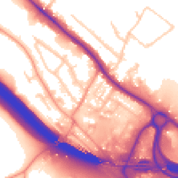 Daytime road noise heatmap for HP10 9TX