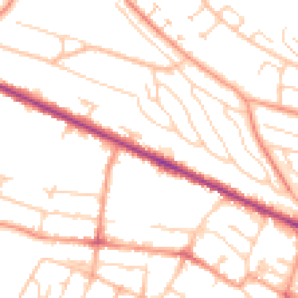 Daytime road noise heatmap for HP12 3AE