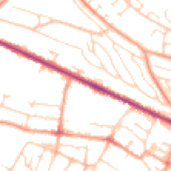 Daytime road noise heatmap for HP12 3AF