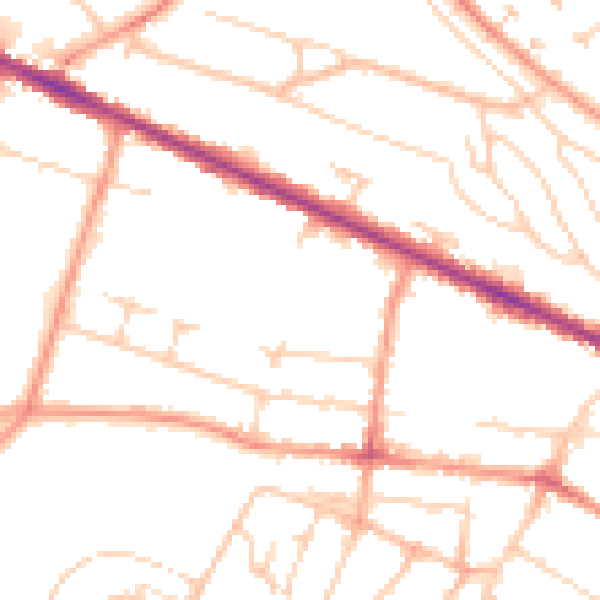 Daytime road noise heatmap for HP12 3AG
