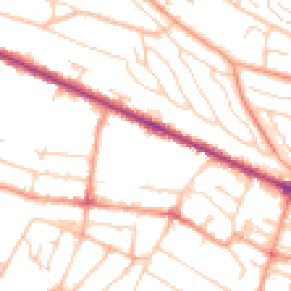 Daytime road noise heatmap for HP12 3AH