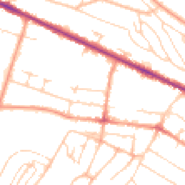 Daytime road noise heatmap for HP12 3AJ