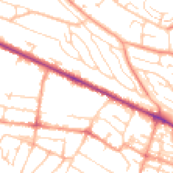 Daytime road noise heatmap for HP12 3AL